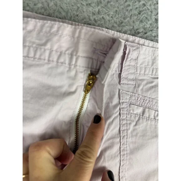 J. Crew Womens White Casual Skirt Size 8 100% Cotton With Pockets & Zip Closure - Picture 3 of 11